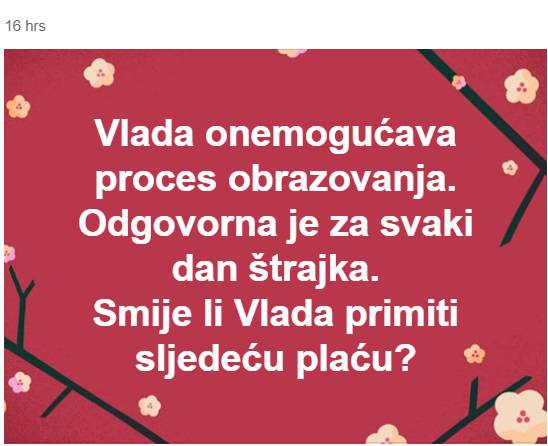 'Mama, ne shvaćam zašto ta Vlada ne da učiteljima što žele'