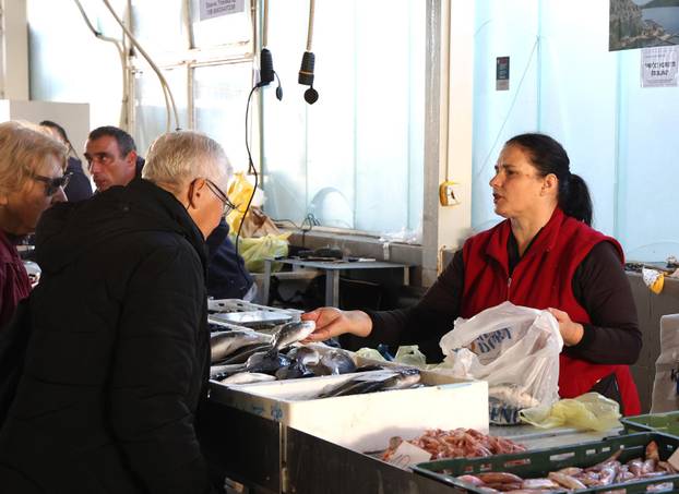 Šibenik: Ponuda ribe u šibenskoj ribarnici