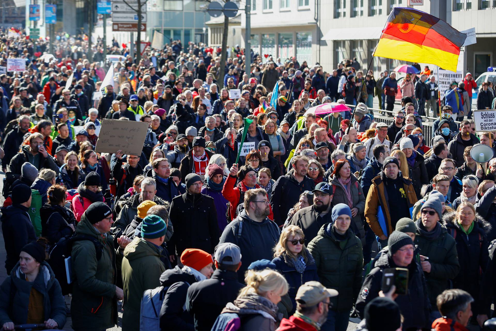 Protests following government's COVID-19 restrictions, in Kassel