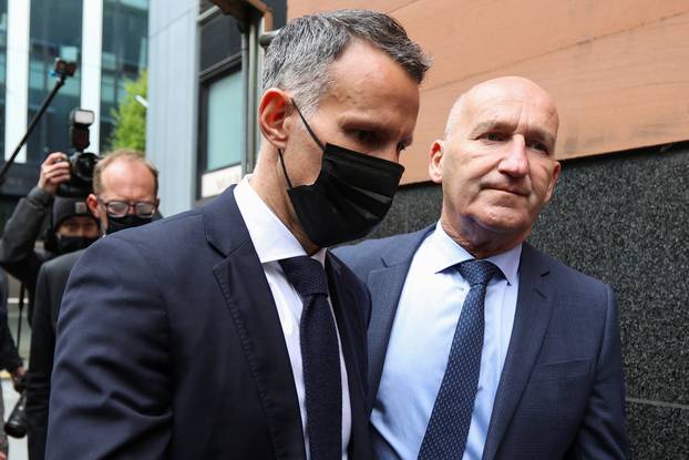 Former Manchester United footballer Giggs arrives at court in Manchester