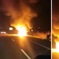VIDEO Automobil u plamenu na autocesti A3 kod Nove Gradiške: Na sreću nema ozlijeđenih...