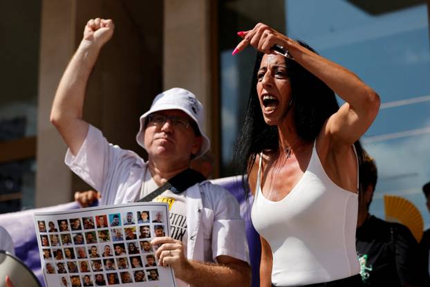 Protest at the Hostages Square in Tel Aviv