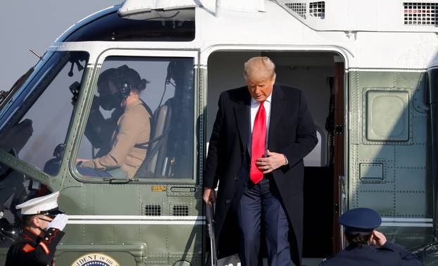 U.S. President Trump departs Washington on travel to Texas at Joint Base Andrews in Maryland