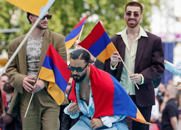 Eurovision Song Contest's 'Turquoise Carpet' event in Vienna