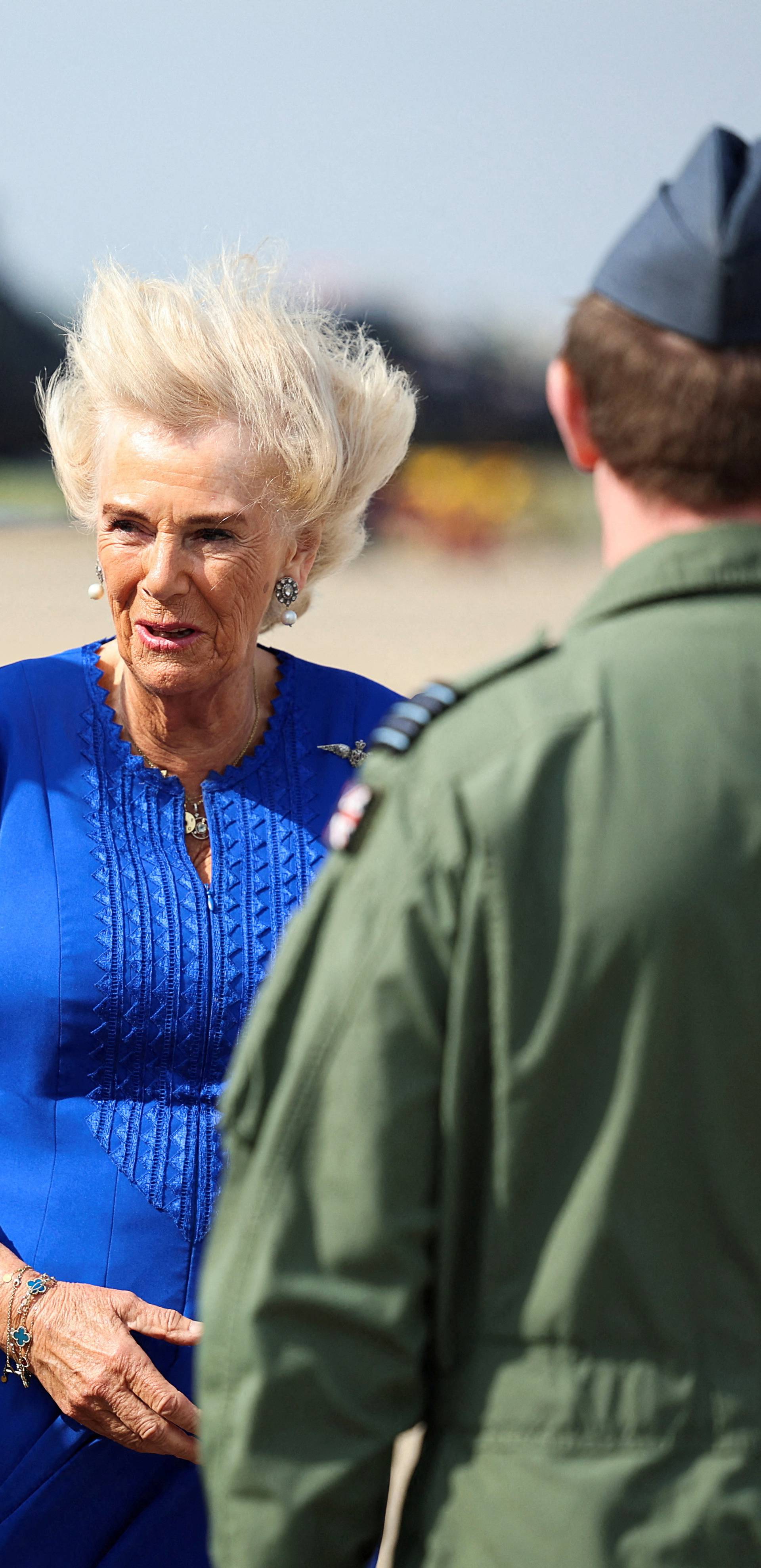 Britain's Queen Camilla visits RAF Leeming