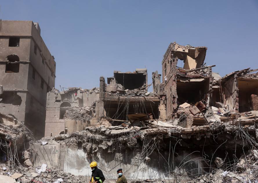 Aftermath of Wednesday’s Israeli airstrikes in Sanaa