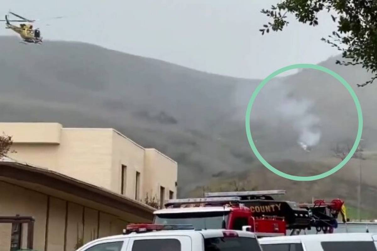 Stravična snimka nesreće: Kobejev helikopter u plamenu