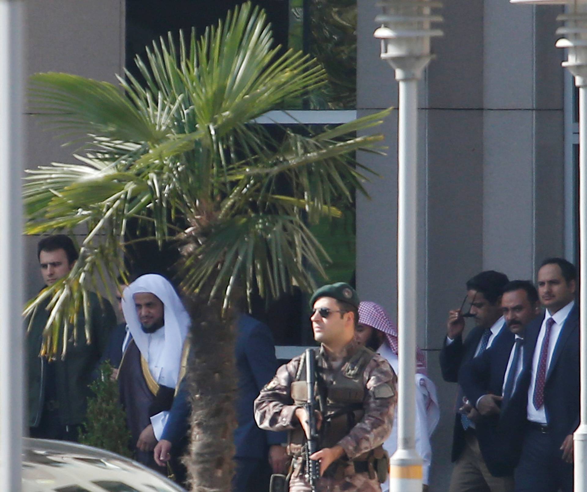 Saudi public prosecutor Saud Al Mojeb leaves from the Justice Palace in Istanbul