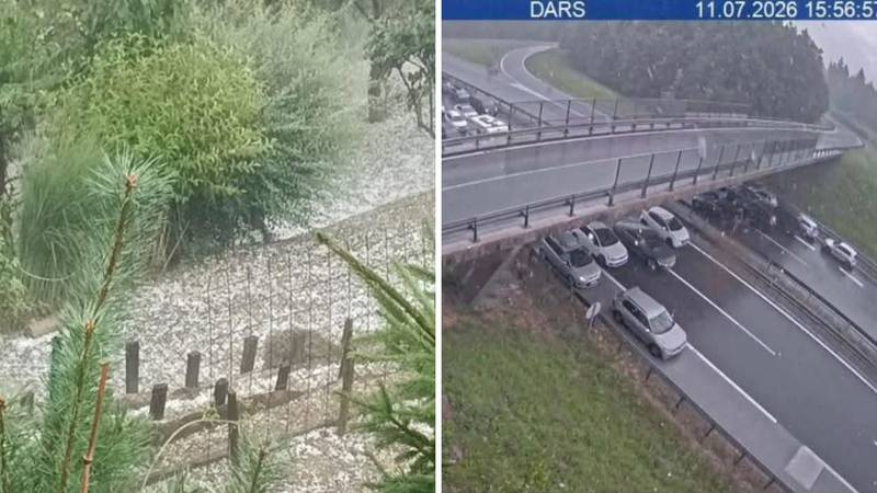 Nevrijeme i tuča poharali su Sloveniju, vozači napravili pravi kaos na autocesti zbog oluje!