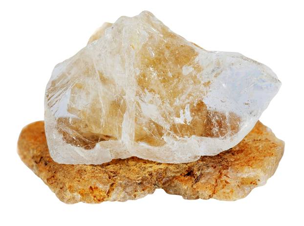 Mineral Topaz on a white background