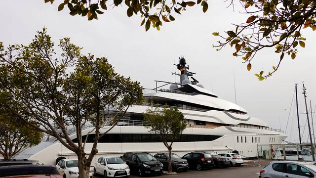 The yacht called "Tango" owned by Russian billionaire Viktor Vekselberg is seen at Palma de Mallorca Yacht Club