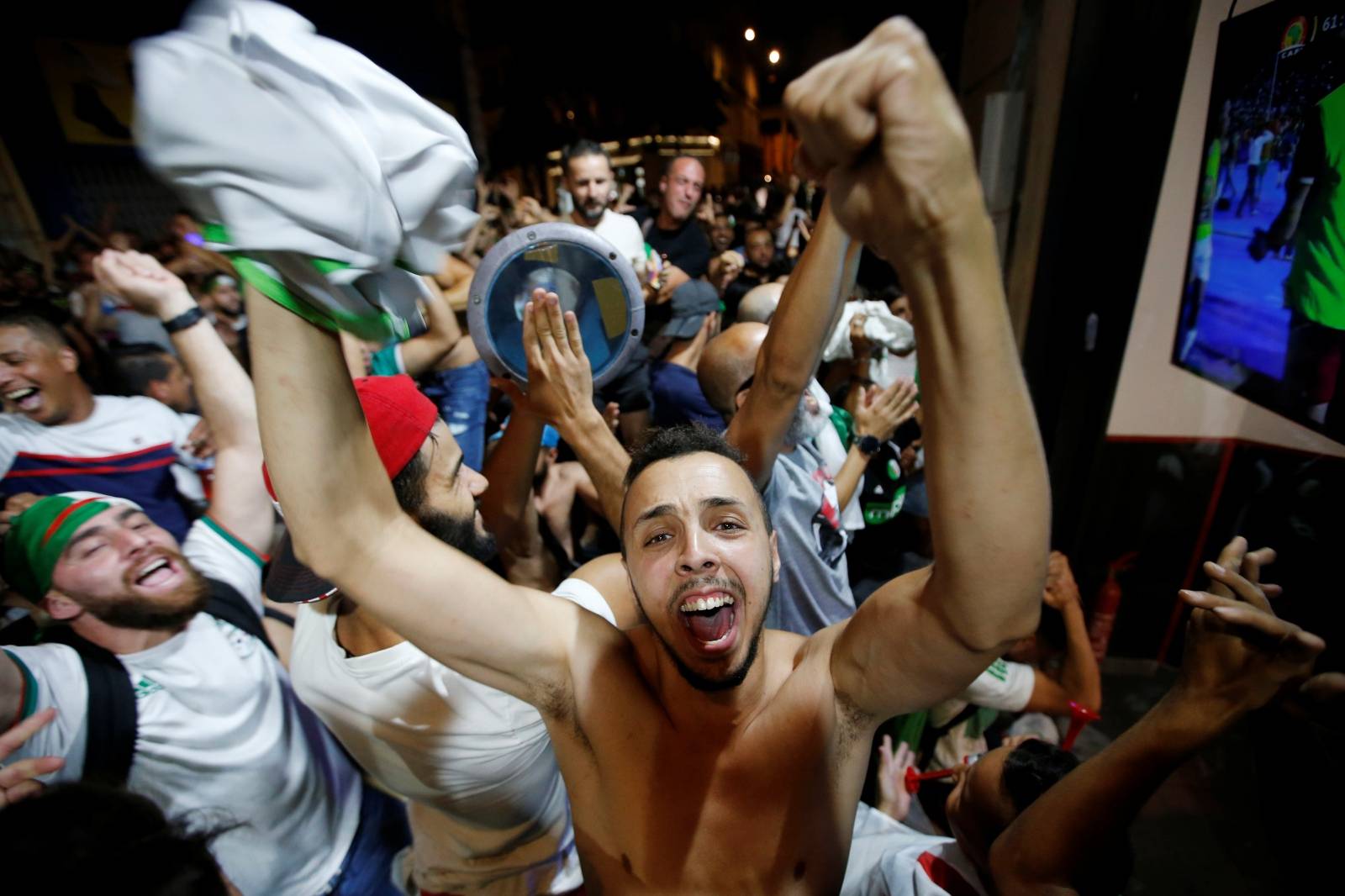 Fans watch the Africa Cup of Nations 2019 - Final - Senegal v Algeria