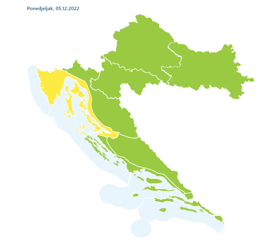 Kiša, kiša i još kiše do kraja tjedna diljem zemlje: U riječkoj regiji na snazi meteoalarm