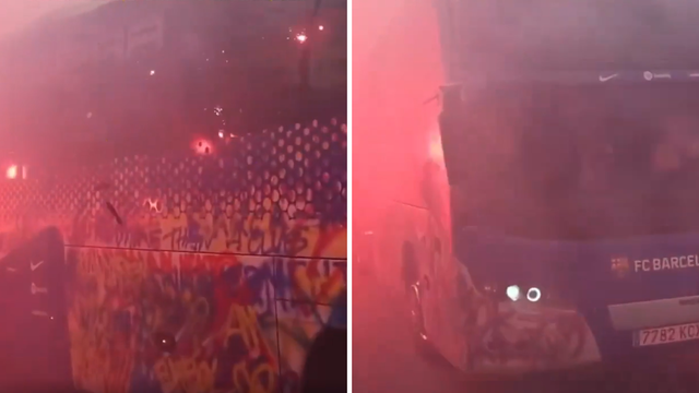 VIDEO Kaotične scene uoči utakmice LP-a: Navijači Barce kamenovali bus svoje momčadi!