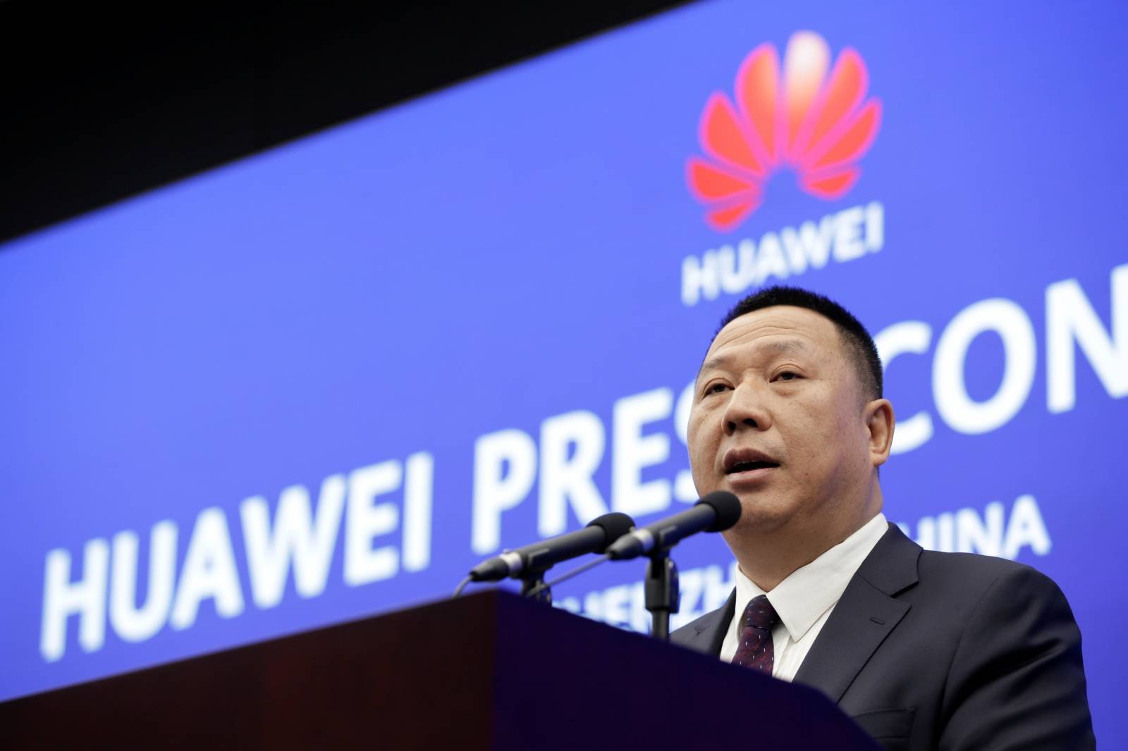 Huawei's Chief Legal Officer Song Liuping attends a news conference on Huaweiâs ongoing legal action against the U.S. governmentâs National Defense Authorization Act (NDAA) action at its headquarters in Shenzhen