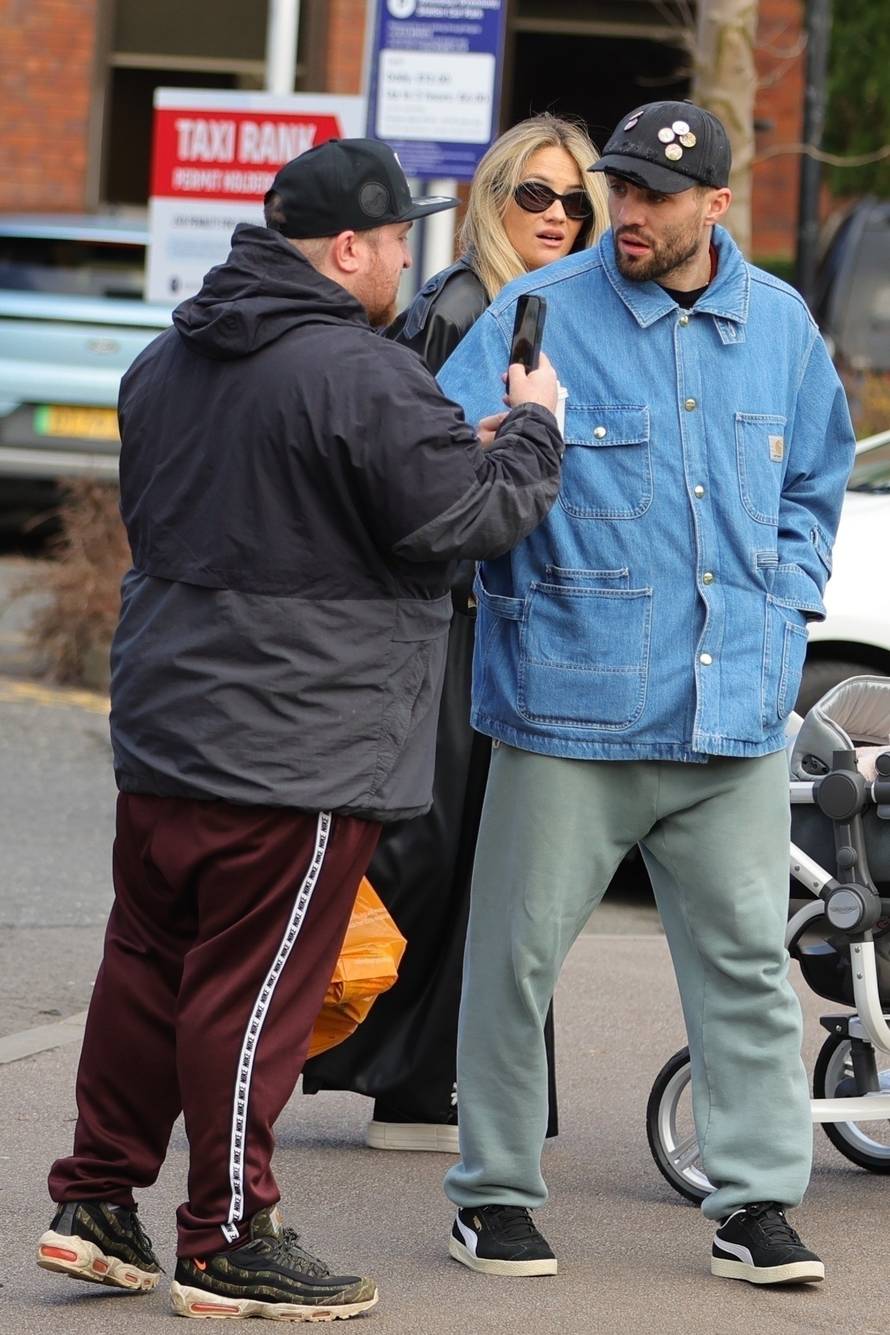 *EXCLUSIVE* WEB MUST CALL FOR PRICING  - Manchester City's hard man, the Croatian footballer Mateo Kovacic with his wife Izabel and his father Stipo are stopped in their tracks by a somewhat irate fan in Wilmslow, Cheshire.