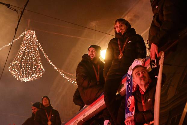 ARHIVA - 2022. Zagreb: Svečani doček nogometaša nakon osvojenog trećeg mjesta na SP-u u Katru