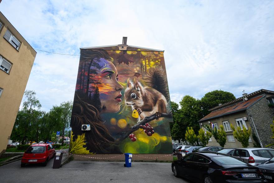 Novi mural mladog umjetnika Dejana &Scaron;ebestijana u Sesvetama