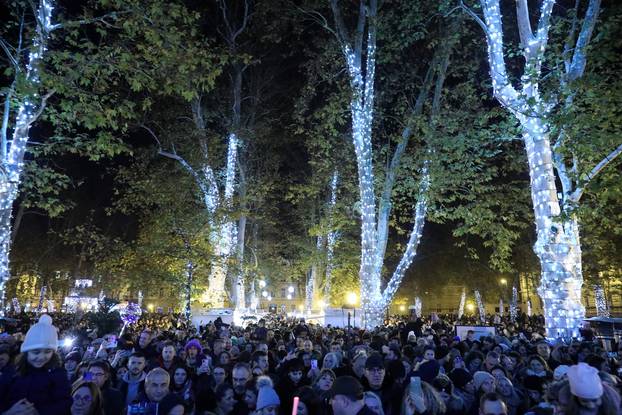 Zrinjevac obasjalo tisuću lapmica povodom otvorenja Adventa u Zagrebu