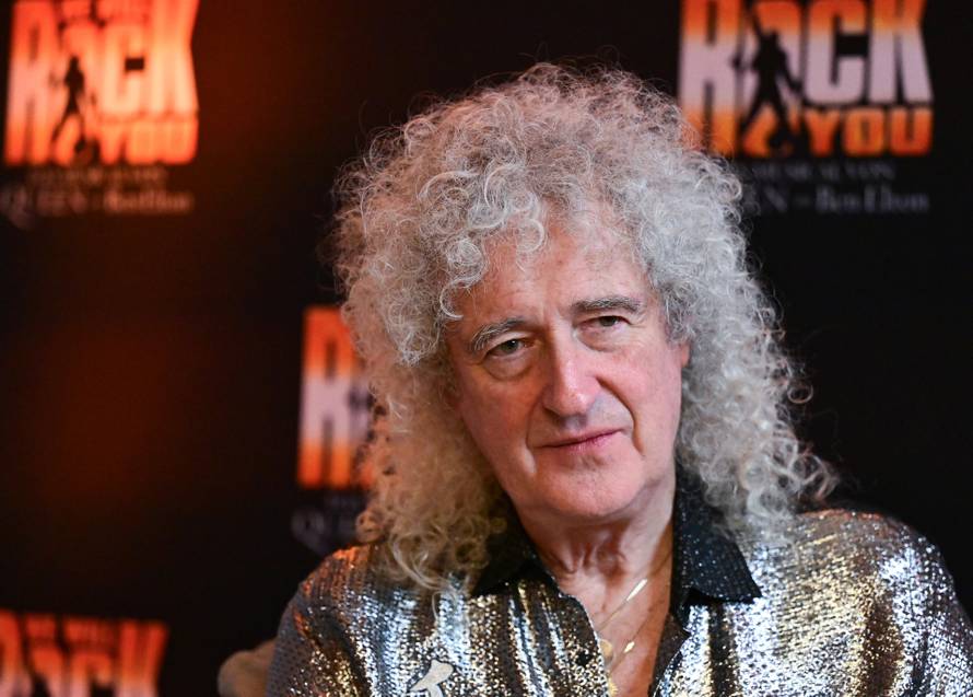 Queen guitarist Brian May at the musical "We will rock you"