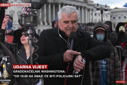 Prosvjednici okružili reportera Ivicu Puljića u Washingtonu, a svi pričaju o njegovoj reakciji