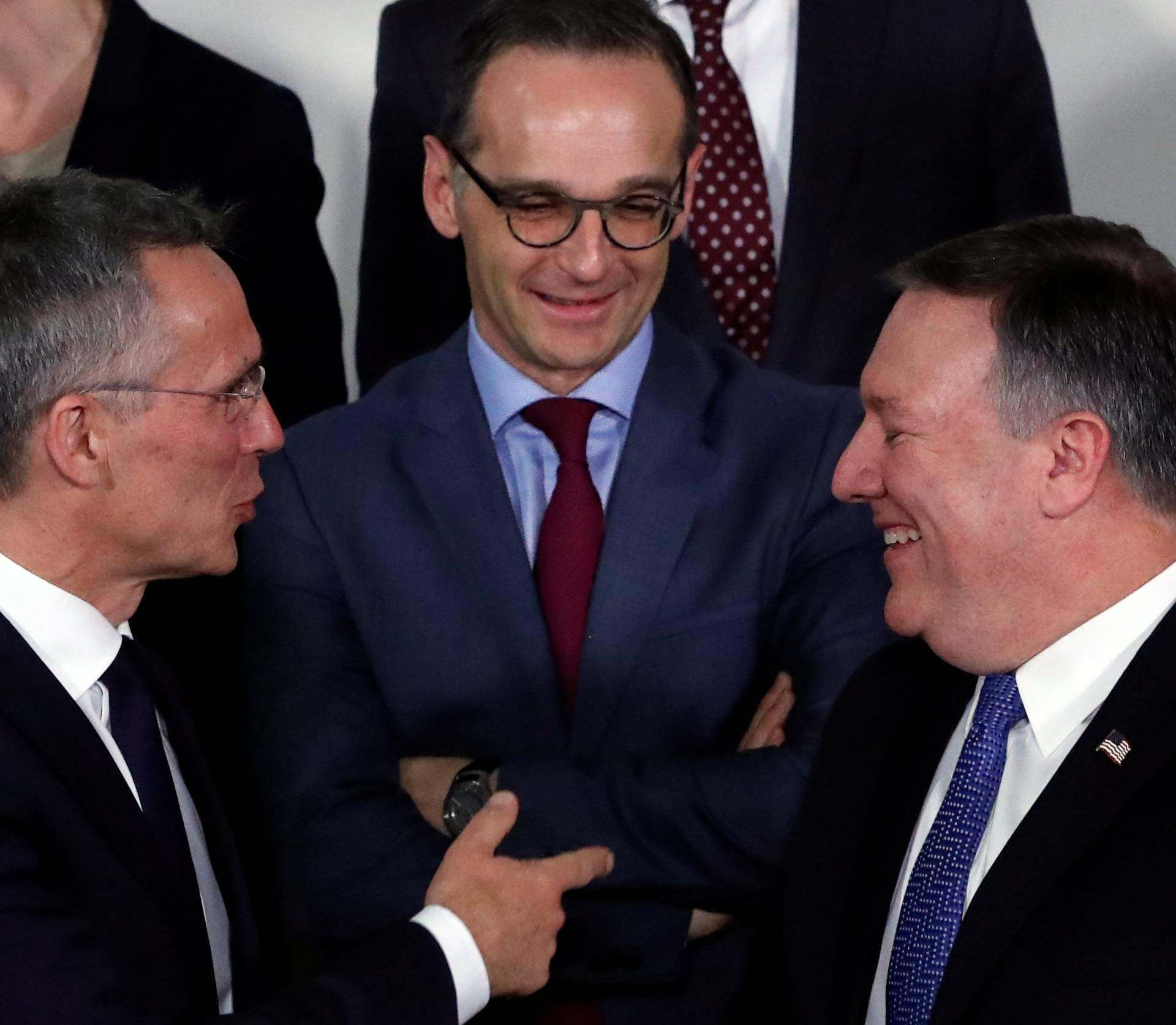 NATO Secretary General Stoltenberg, German Foreign Minister Maas and U.S. Secretary of State Pompeo attend a NATO foreign ministers meeting at the Alliance's headquarters in Brussels