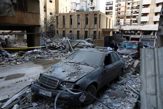 Aftermath of an Israeli strike, in Beirut