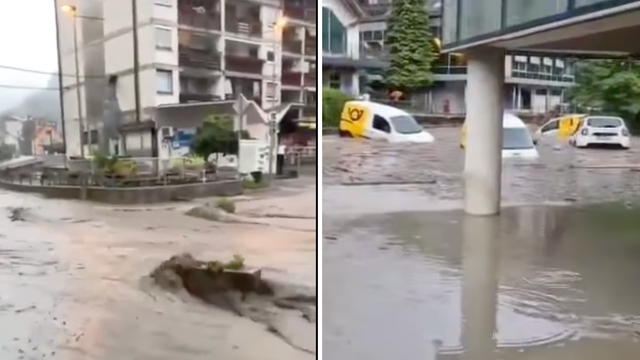 VIDEO Nevrijeme u Sloveniji: Oglasile se sirene za opću opasnost, ceste postale rijeke