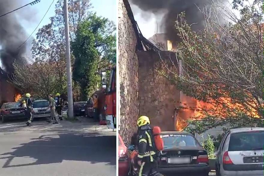 Požar u Vukovarskoj ulici u Zagrebu