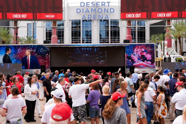 Memorial service for slain conservative commentator Kirk in Glendale