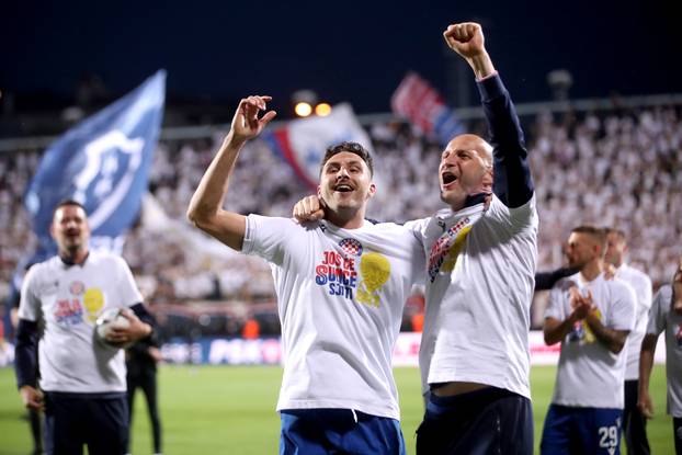 Nogometaši Hajduka slave osvajanje Hrvatskog nogometnog kupa