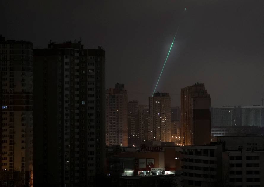 Russian missile and drone strike in Kyiv