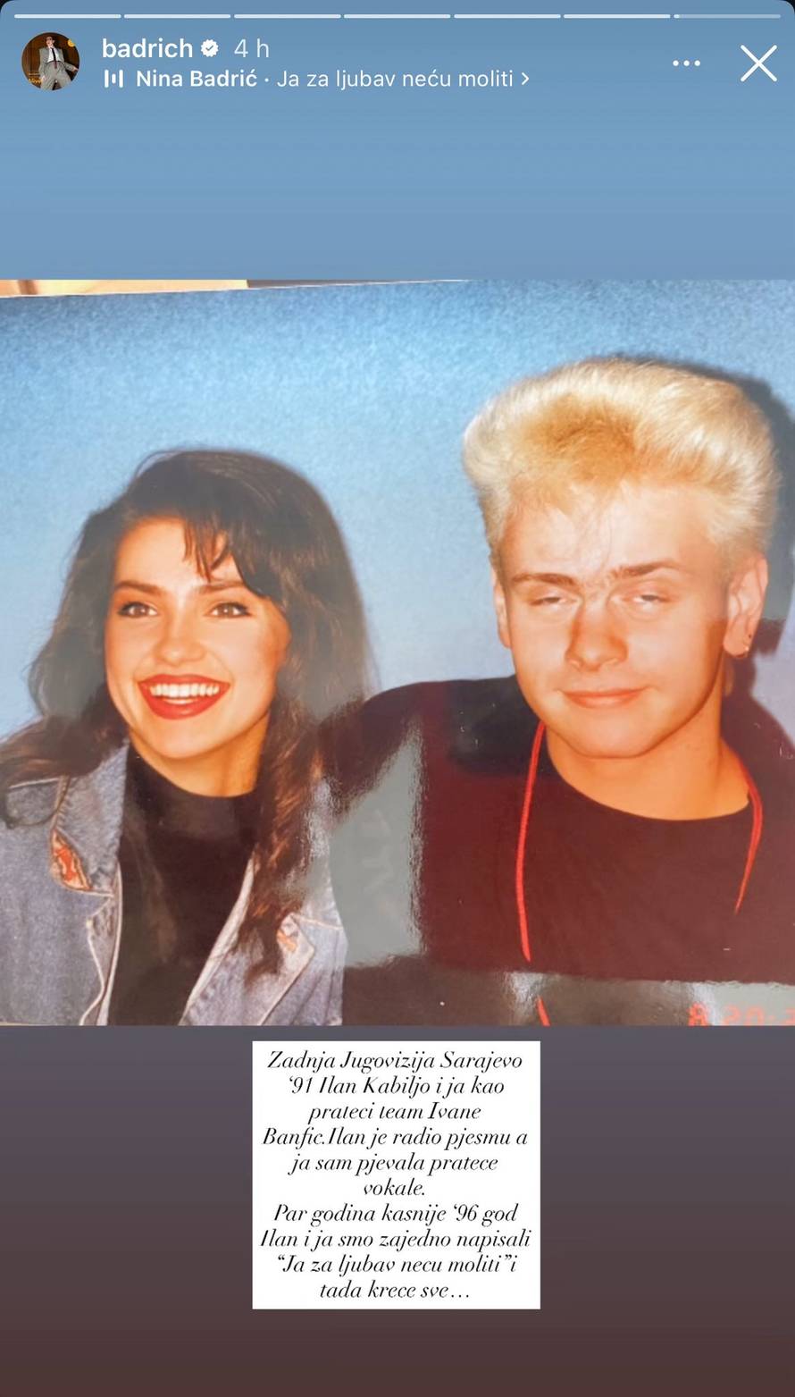 Nina Badrić objavila staru fotku s Ilanom Kabiljom: 'Kasnije smo zajedno napisali poznati hit...'