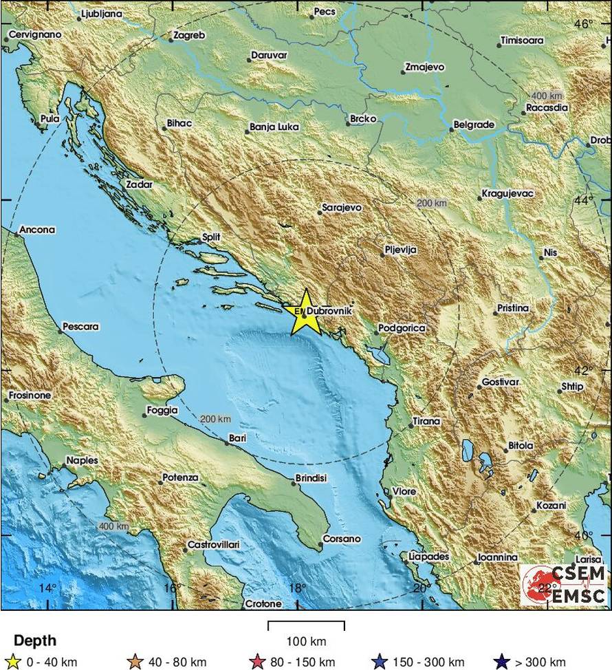 Dubrovčane probudio potres: 'Kratko, ali dobro se osjetio'