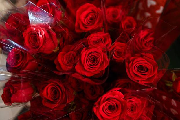 Zagreb: Atelijer sreće u Maloj ulici okićen za Valentinovo 