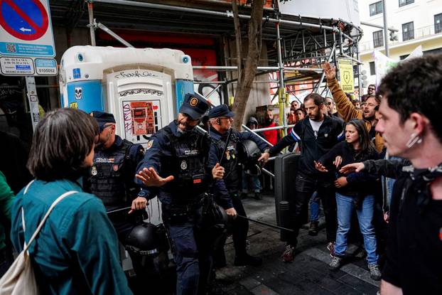 Protest against U.S. President Trump and his adviser Musk, in Berlin