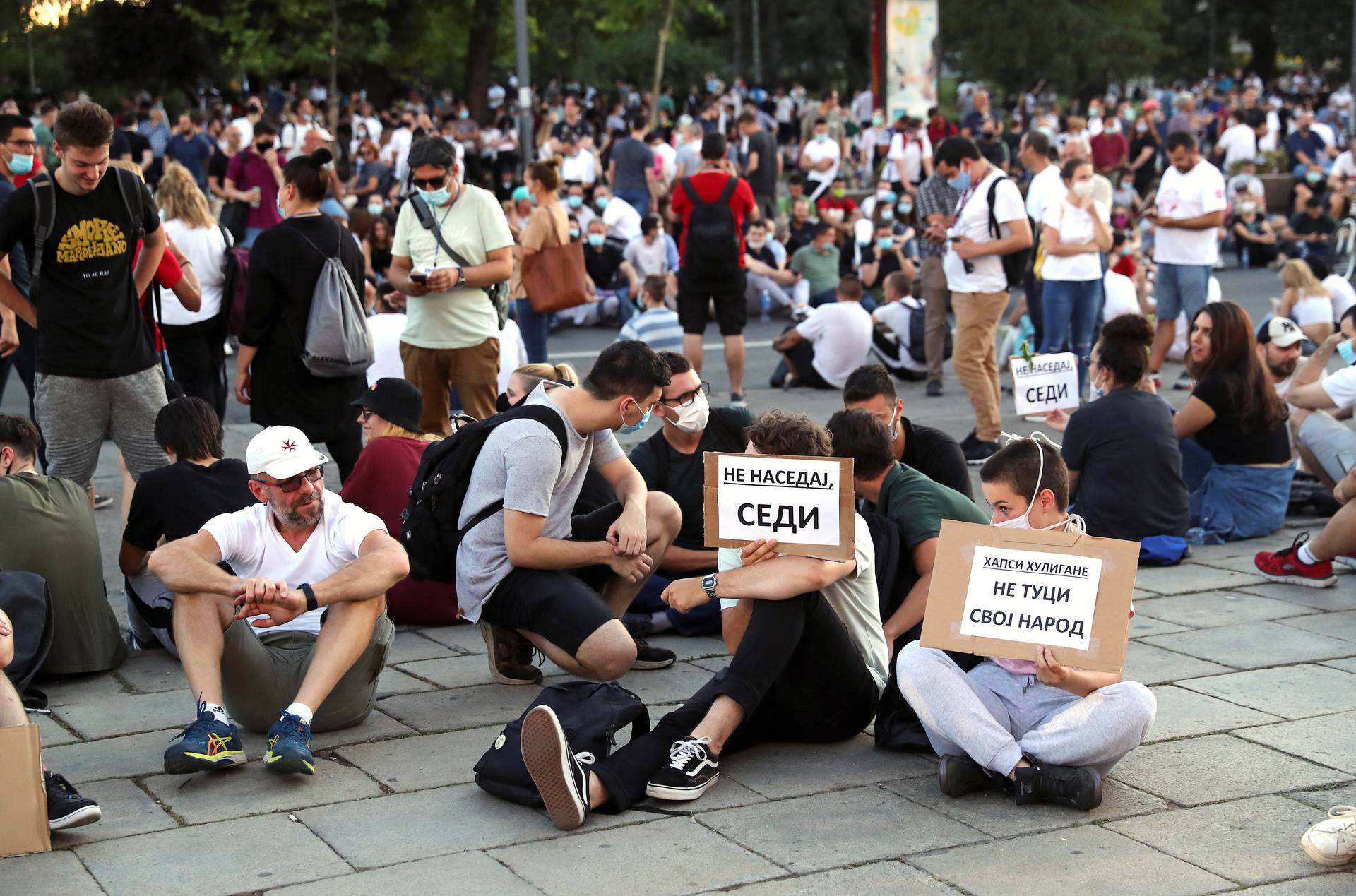 Protests amid the spread of the coronavirus disease (COVID-19) in Belgrade