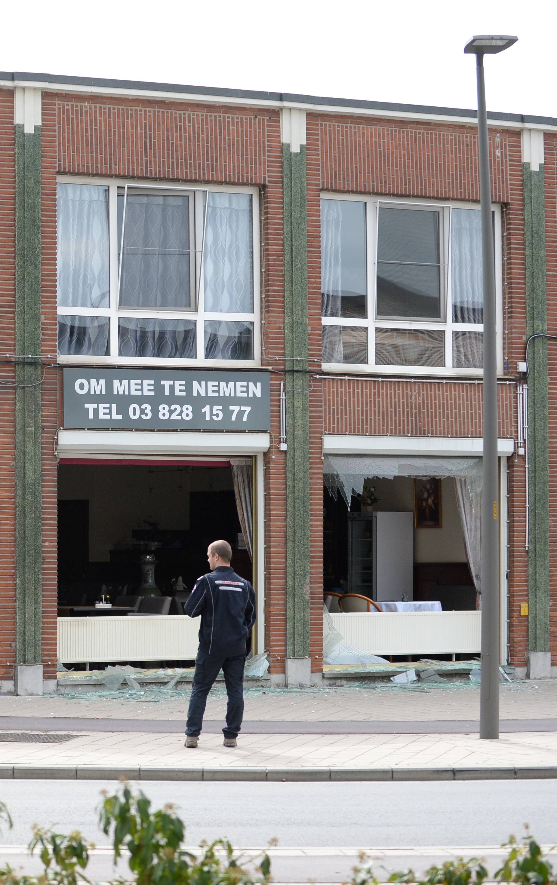 Site of an explosion on the outskirts of the port city of Antwerp