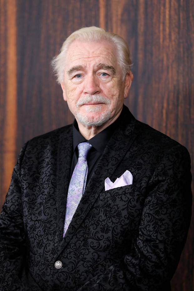 Brian Cox poses while attending the premiere of the third season of "Succession" in Manhattan, New York