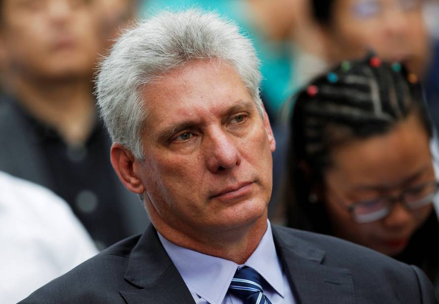 Cuba's First Vice-President Diaz-Canel attends the opening of the Havana International Book Fair, in Havana
