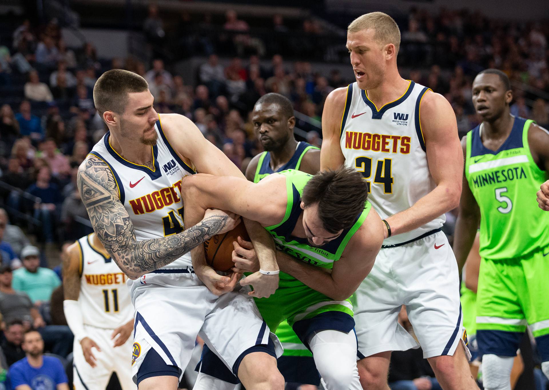NBA: Denver Nuggets at Minnesota Timberwolves