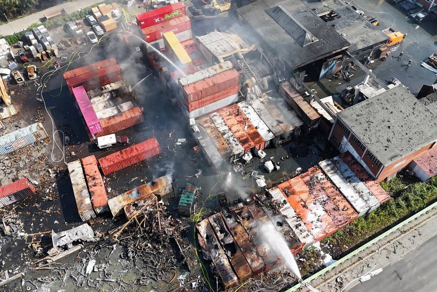 Major fire in Hamburg