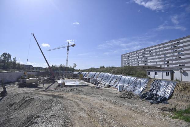 Zagreb: Gradilište zgrade A11 u Podbrežju