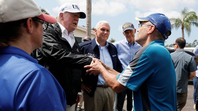 U.S. President Trump meets with people impacted by Hurricane Irma in Naples, Florida