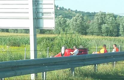 Prevrnuo se na autocesti Varaždin-Zagreb i nije stradao
