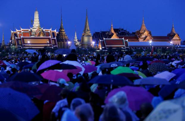 Pro-democracy protesters attend a mass rally in Bangkok