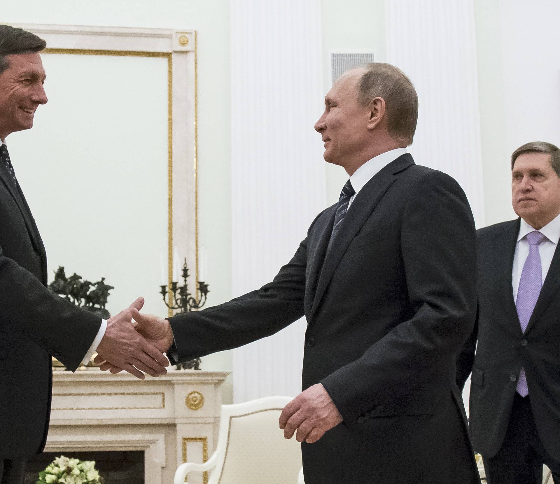 Russian President Putin meets his Slovenian counterpart Pahor in Moscow