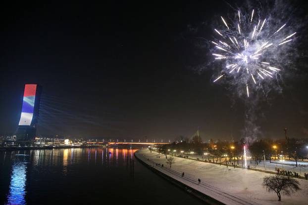 U Beogradu su proslavili pravoslavnu Novu godinu uz vatromet i laserski šou