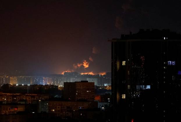 Russian missile strike in Kyiv