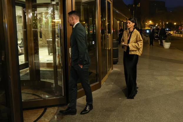 Zagreb: Dolazak uzvanika na svadbu Marijana Kustića i Nike Perenčević